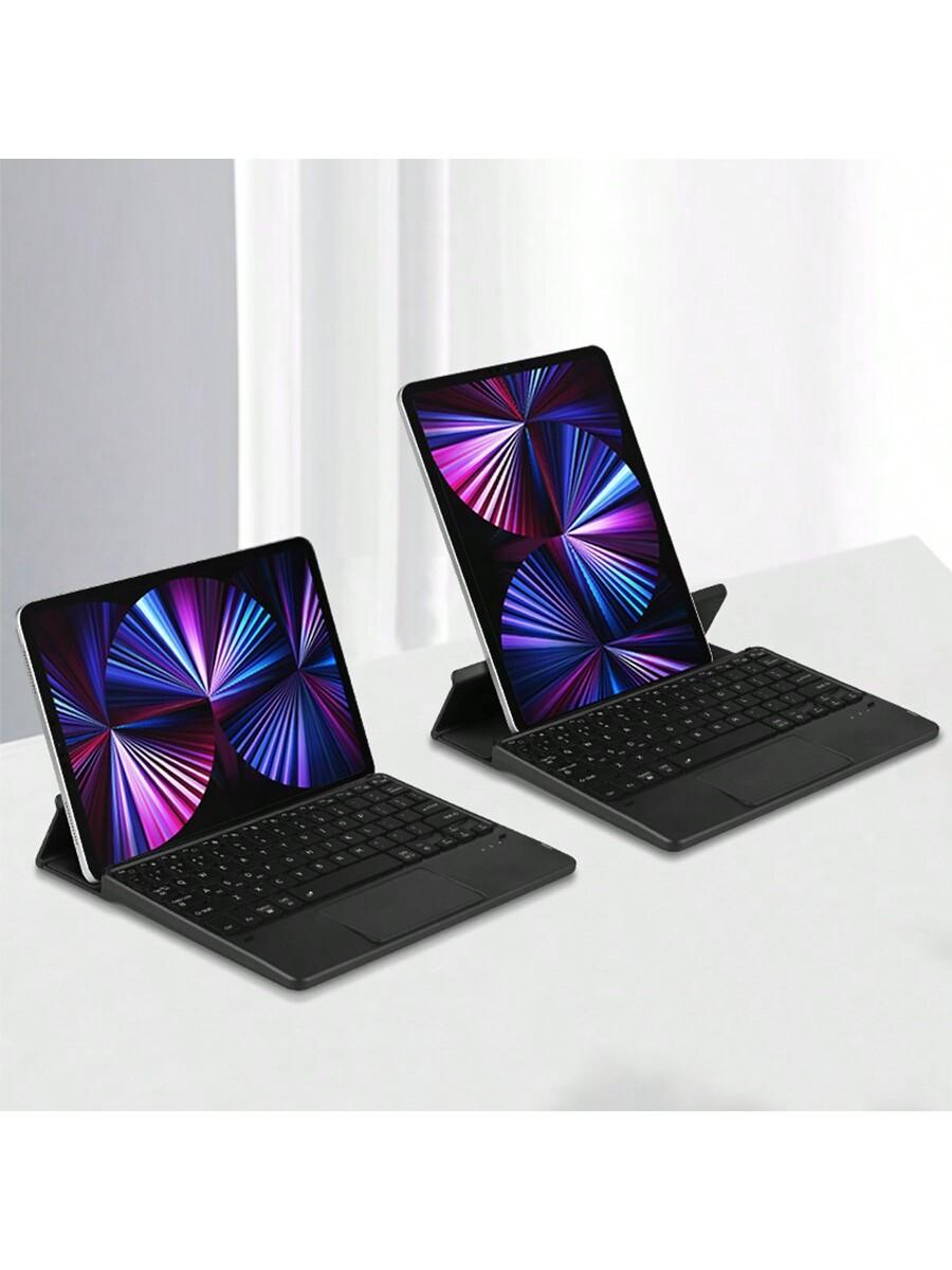 Black Backlit Bluetooth Keyboard with Stand for Tablet and PC