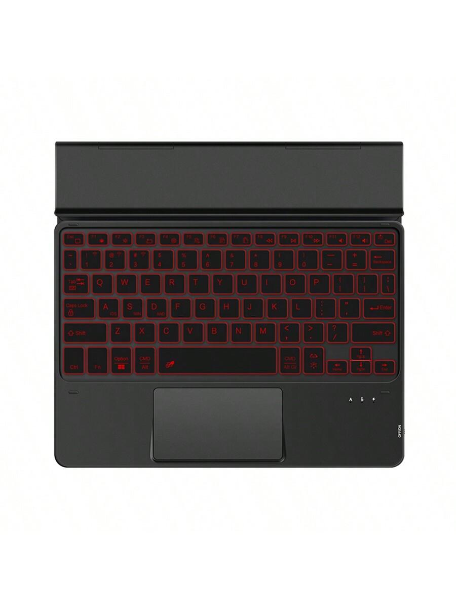 Black Backlit Bluetooth Keyboard with Stand for Tablet and PC