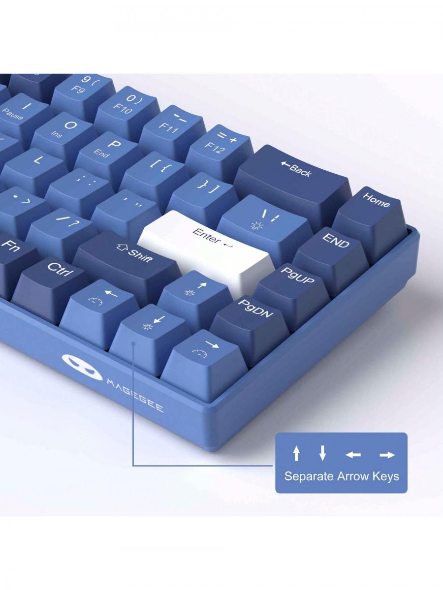 MageGee 68 Keys RGB Mechanical Gaming Keyboard Hot Swappable White Switches