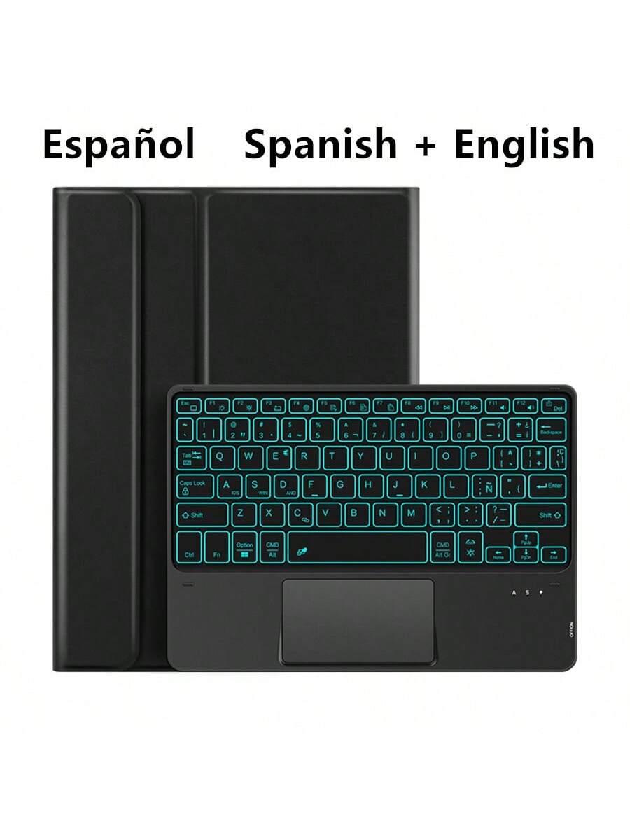 Spanische Trackpad-Tastaturhülle mit Hintergrundbeleuchtung für iPad 10. Generation 2022