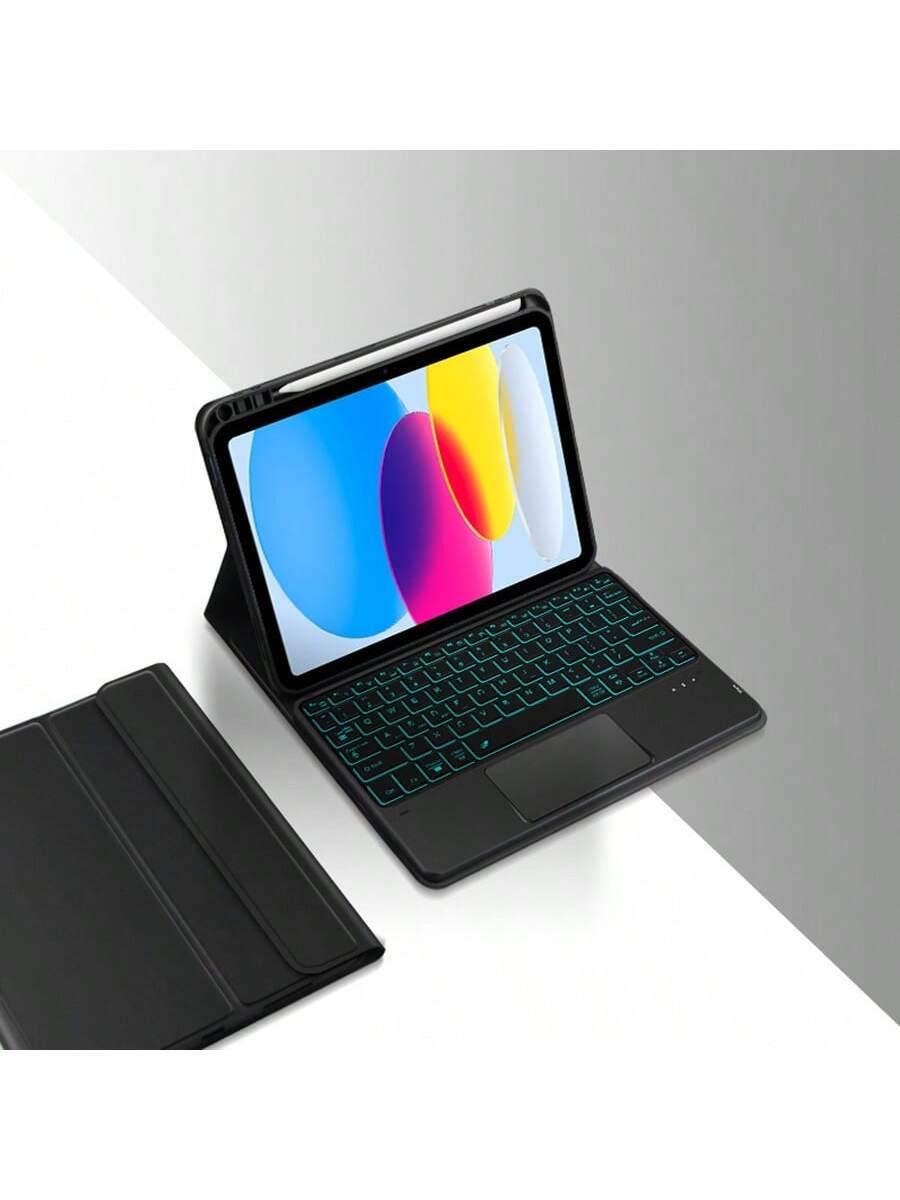Spanische Trackpad-Tastaturhülle mit Hintergrundbeleuchtung für iPad 10. Generation 2022
