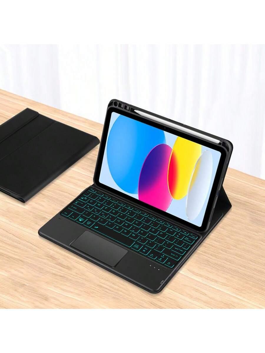 Spanische Trackpad-Tastaturhülle mit Hintergrundbeleuchtung für iPad 10. Generation 2022