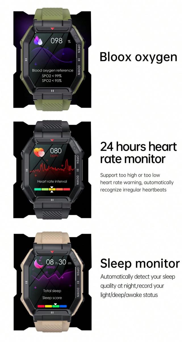LIGE Smart Watch Long Battery Wireless Calls Music Health Monitoring