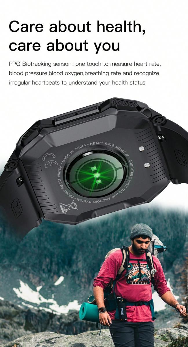LIGE Smart Watch Long Battery Wireless Calls Music Health Monitoring
