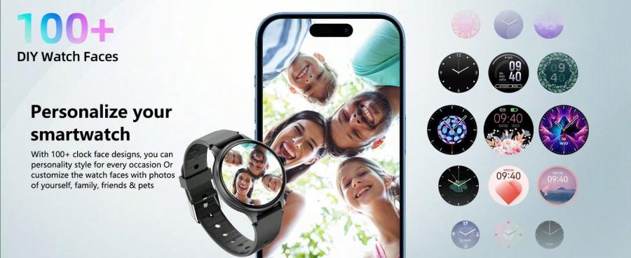 Morepro 2024 Touch Screen Silicone Strap Sports Smart Watch for All