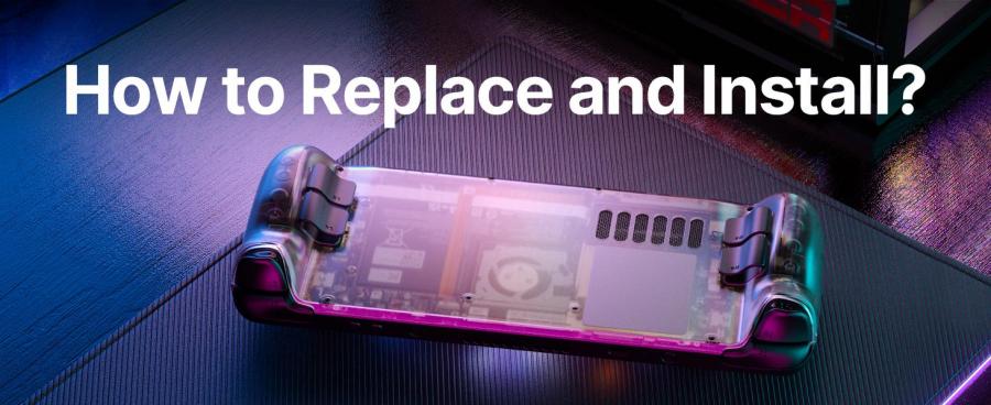 Raplce Steamdeck Shell JSAUX Transparent Back Plate Replacement Shell for Steam Deck DIY