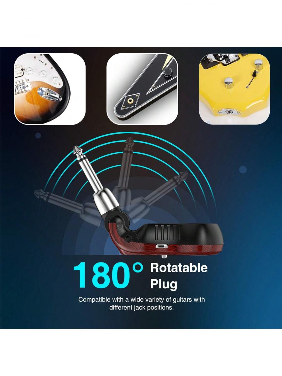 LEKATO Mini Rechargeable Guitar Headphone Amp with Bluetooth Effects