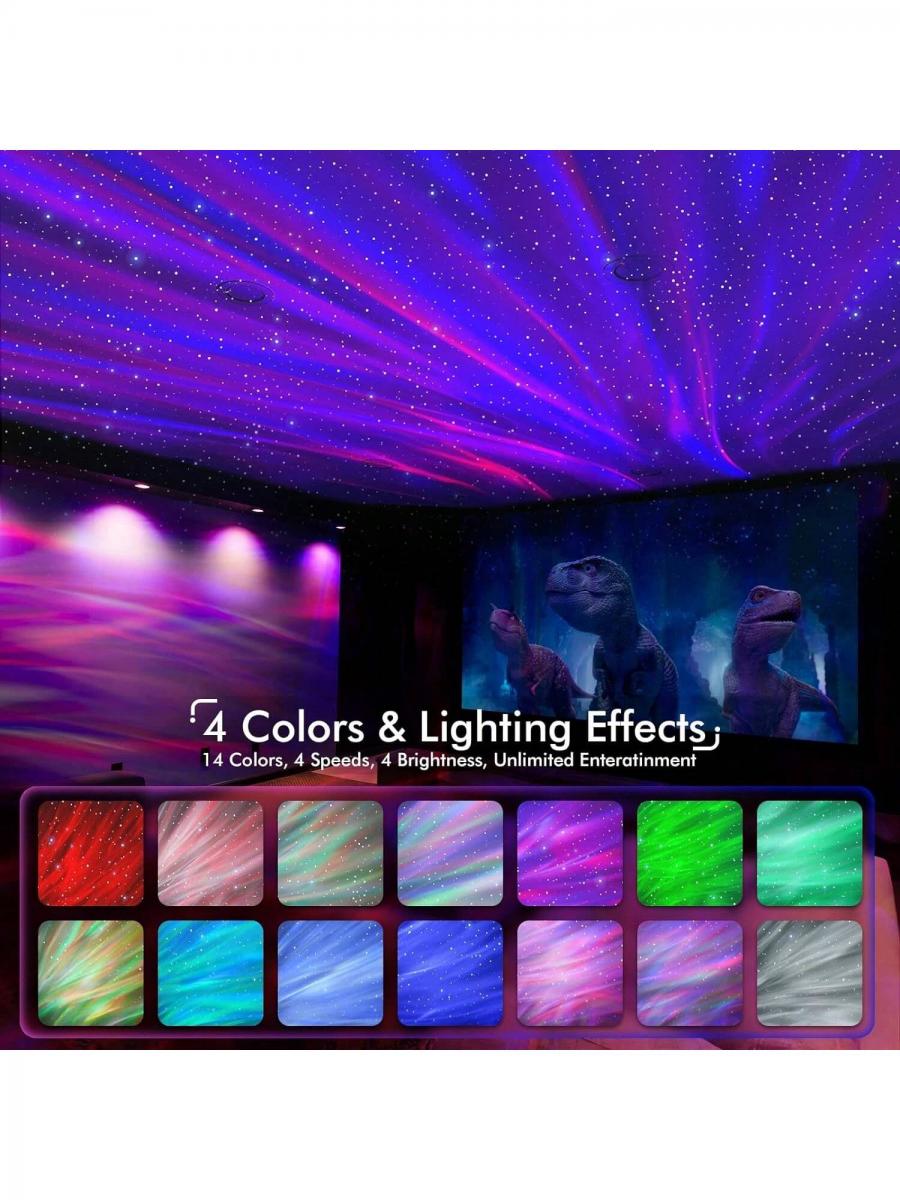 Star Galaxy Projector 14 Colors Bluetooth Speaker Night Light Decor