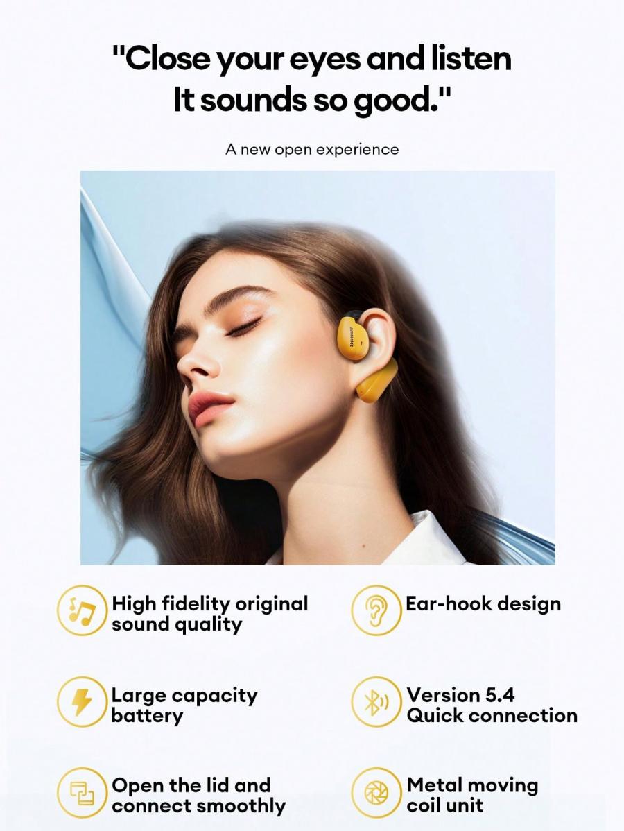 Tf T21 Waterproof Ear Hook Wireless Headset for Sports and Gaming
