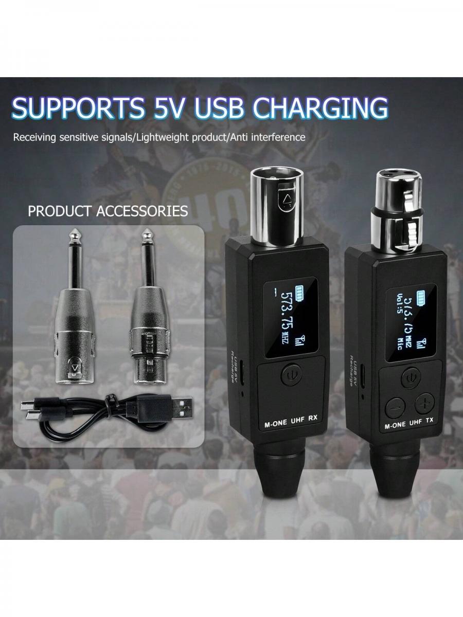 Kaschun UHF Wireless Microphone Transmitter Receiver Recording System