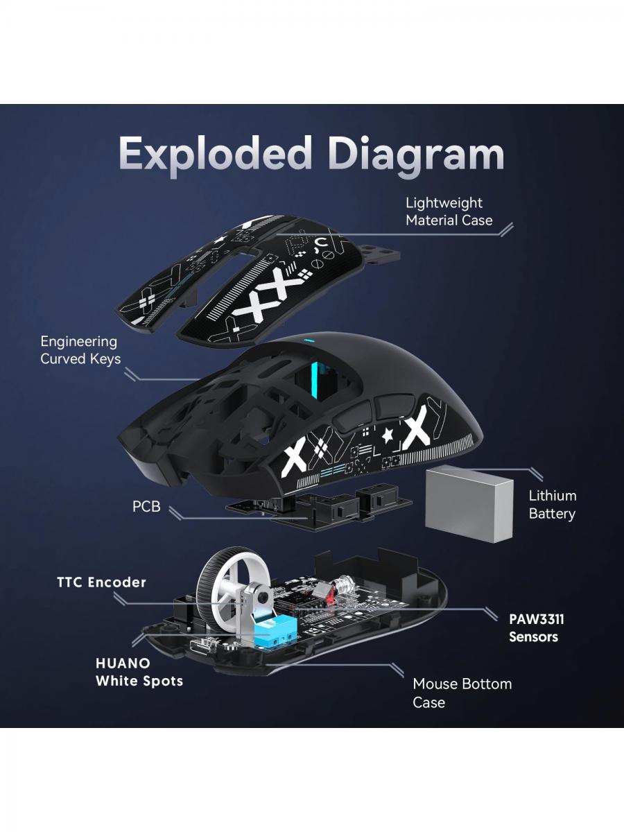 Attack Shark X11 Superlight Wireless Gaming Mouse RGB Dock 22KDPI