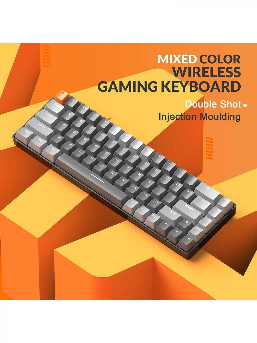 Compact Wireless Mechanical Gaming Keyboard Dual Mode Hot Swappable