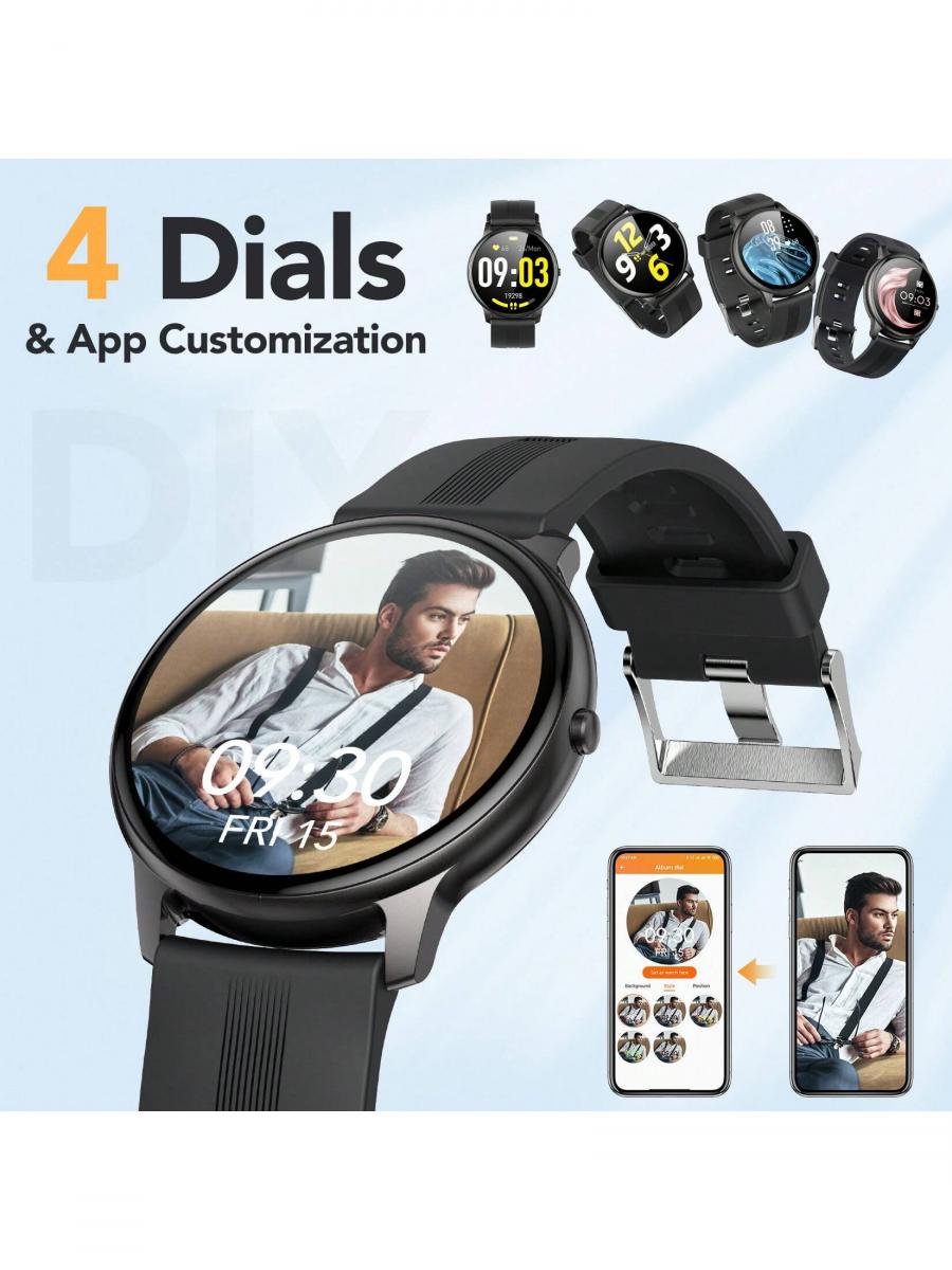 AGPTEK Women's Smart Watch Waterproof Activity Tracker Heart Rate Monitor