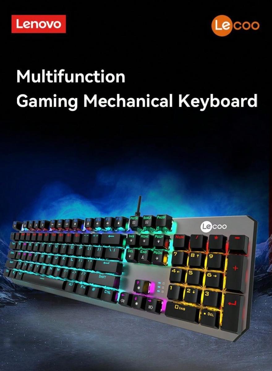 Lenovo True Mechanische Gaming-Tastatur, RGB-Hintergrundbeleuchtung, kabelgebunden, 104 Tasten