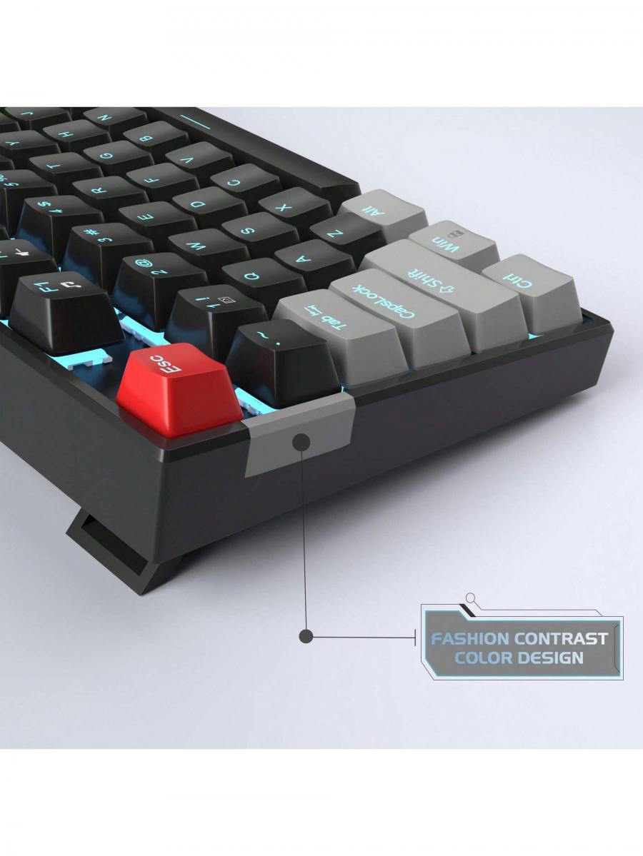 MageGee 75 Mechanical Gaming Keyboard Red Switch Blue Backlit 87 Keys