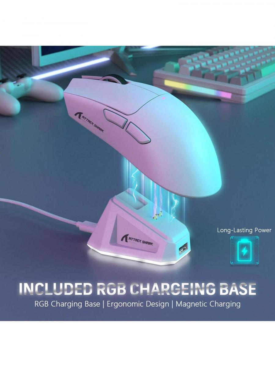 X11 Сверхлегкая беспроводная игровая мышь с зарядной док-станцией RGB 22K DPI
