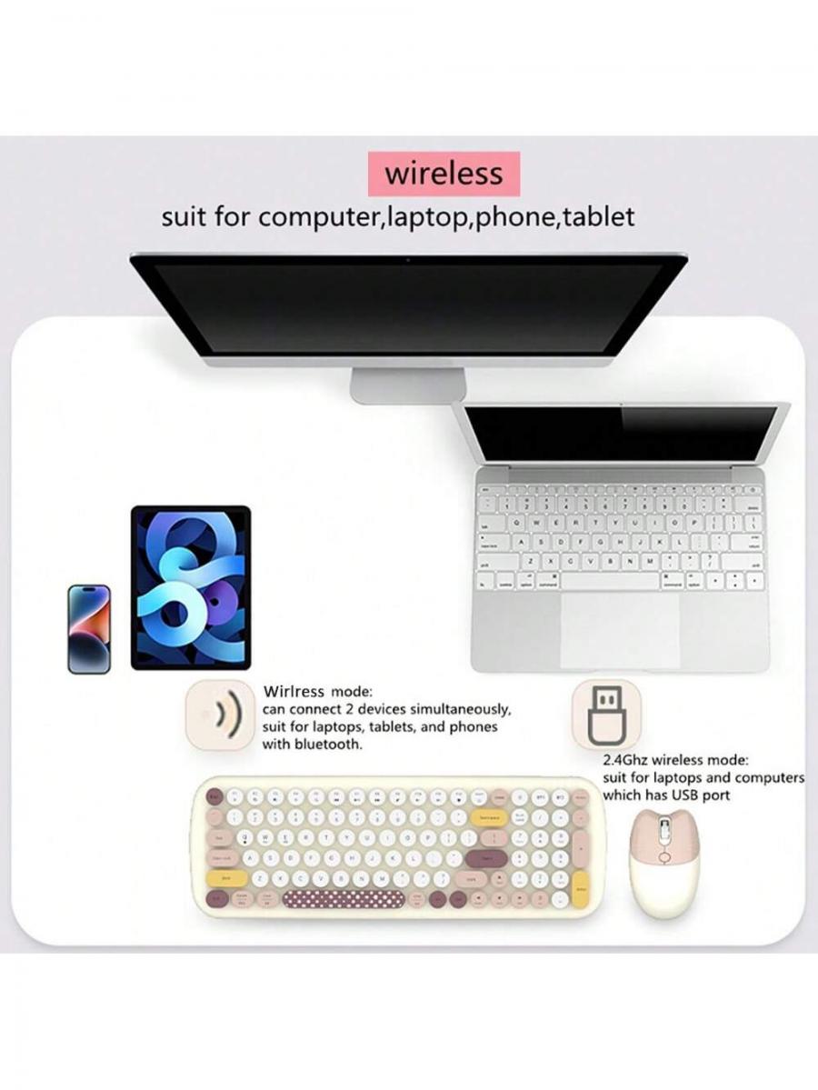 Wireless Keyboard and Mouse Combo Set for Home Office