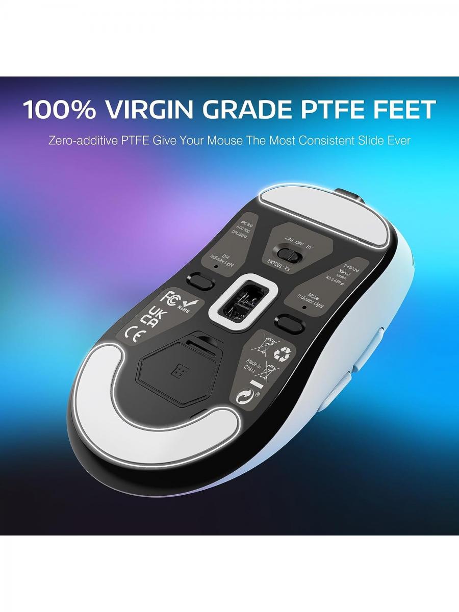 X3 Pro Superlight Wireless Gaming Mouse Ergonomic 49g Triple Modes