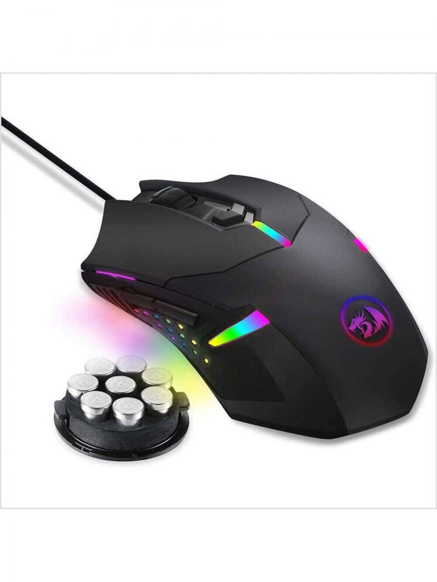 Programmable USB Wired Mouse with 6 Buttons and Weight Tuning Set