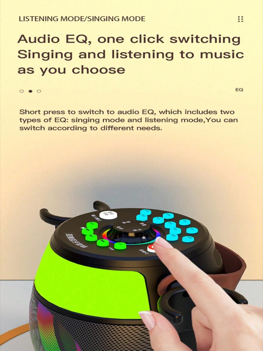 Home KTV Karaoke Sound Card Bluetooth Audio with Light Design