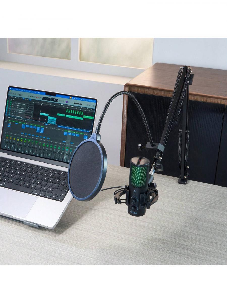 Комплект профессионального USB-микрофона VEVOR с RGB-подсветкой