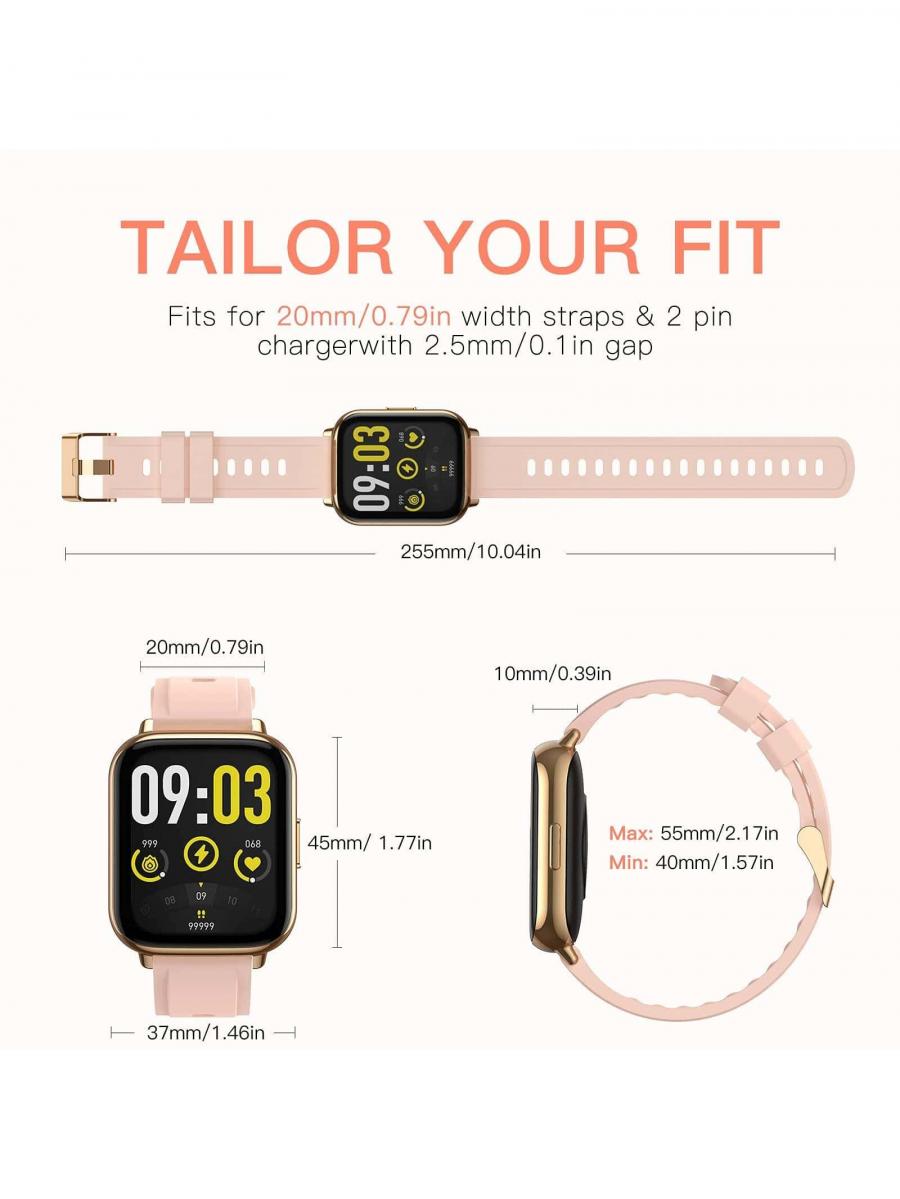 Smart Watch 1 69 43mm IP68 Waterproof Fitness Tracker for Android iOS