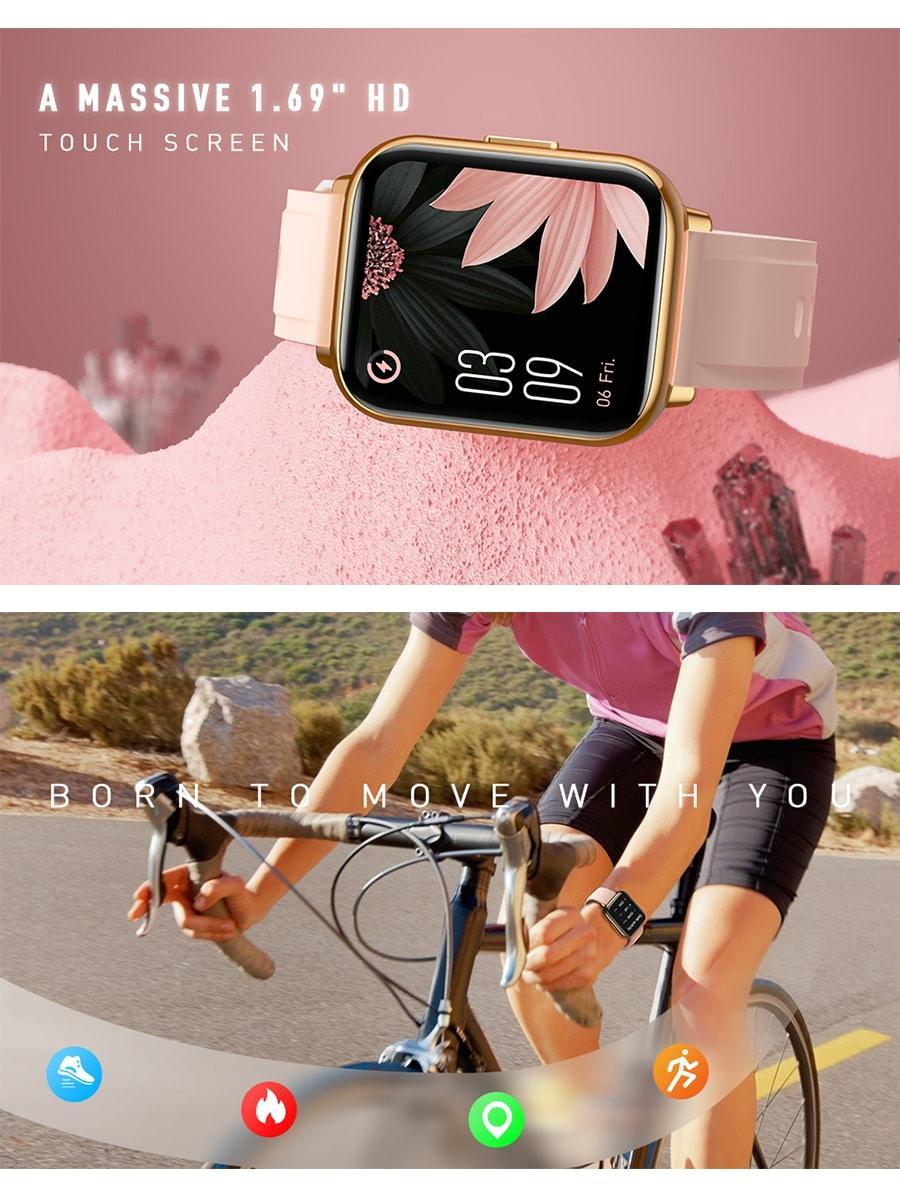 Smart Watch 1 69 43mm IP68 Waterproof Fitness Tracker for Android iOS