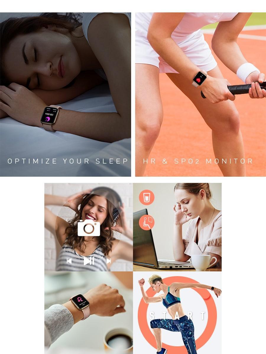 Smart Watch 1 69 43mm IP68 Waterproof Fitness Tracker for Android iOS