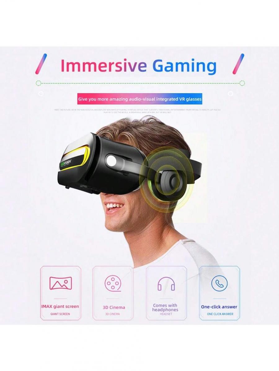 High Definition Wireless VR Glasses for Movies and Games Black