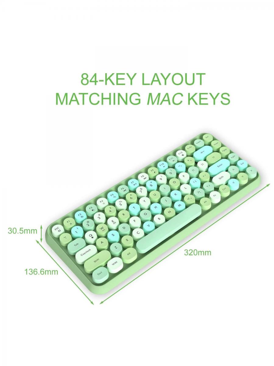 Mini Portable Wireless Bluetooth Keyboard 84 Key for Home Office