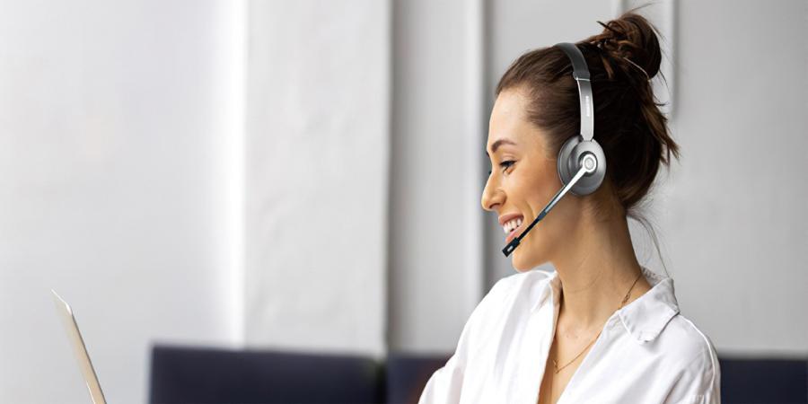 Wireless Bluetooth Headset with AI Noise Canceling Microphone