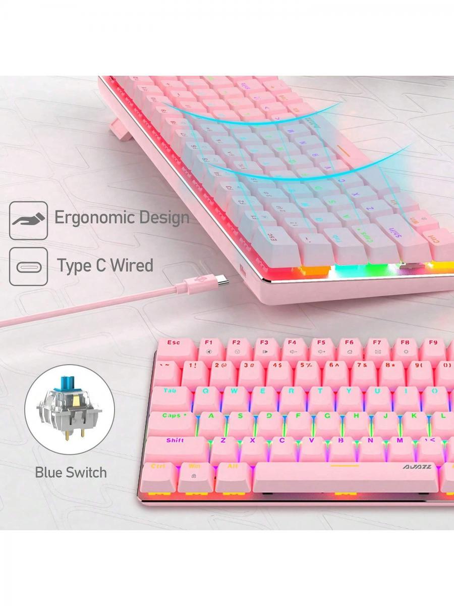 Rainbow LED 3 in 1 Mechanical Keyboard Mouse Gaming Set