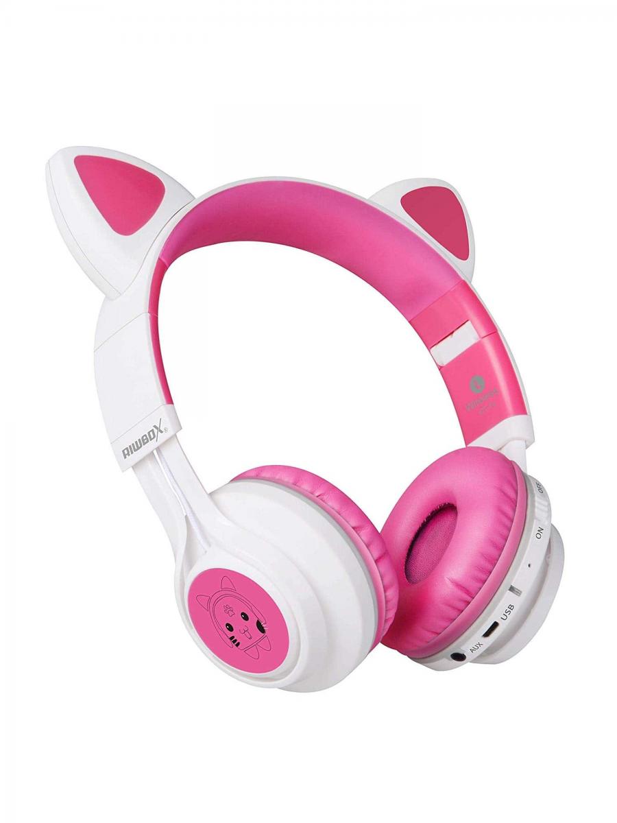 Riwbox CT 7 Cat Ear LED Bluetooth Headphones with Microphone