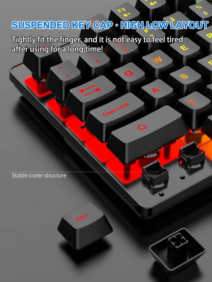Wireless Colorful Backlight Mouse Keyboard Set for Gaming Office R905