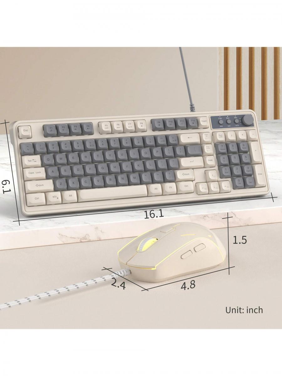 MageGee RGB Gaming Keyboard Mouse Combo with Volume Knob and DPI