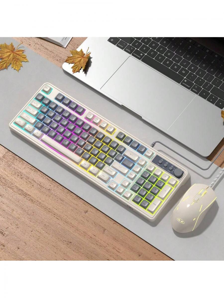 MageGee RGB Gaming Keyboard Mouse Combo with Volume Knob and DPI
