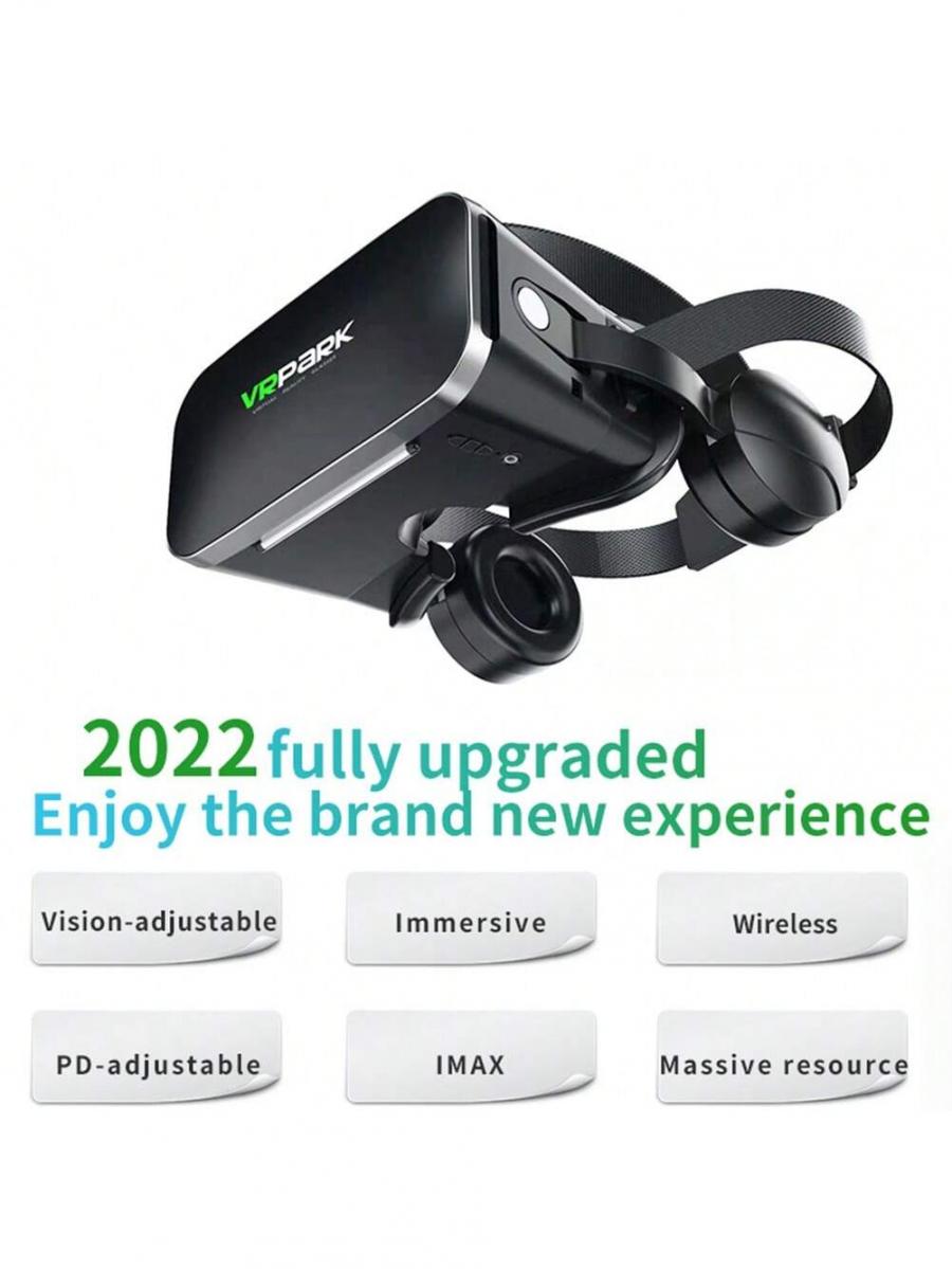 Wireless VR Headset with HD Screen Gamepad Support for Smartphones