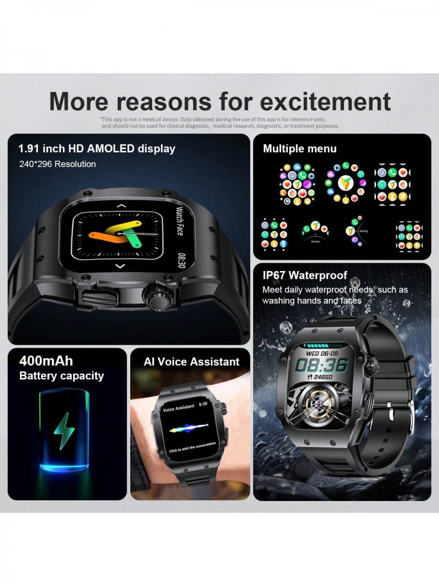 LIGE Smart Watch Waterproof Fitness Tracker Music Player Heart Monitor