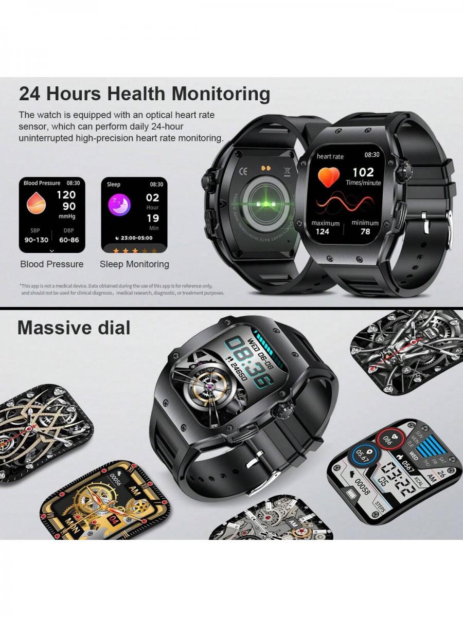 LIGE Smart Watch Waterproof Fitness Tracker Music Player Heart Monitor