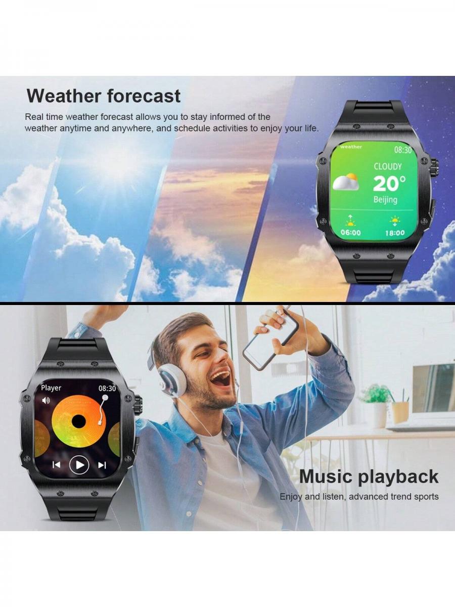 LIGE Smart Watch Waterproof Fitness Tracker Music Player Heart Monitor