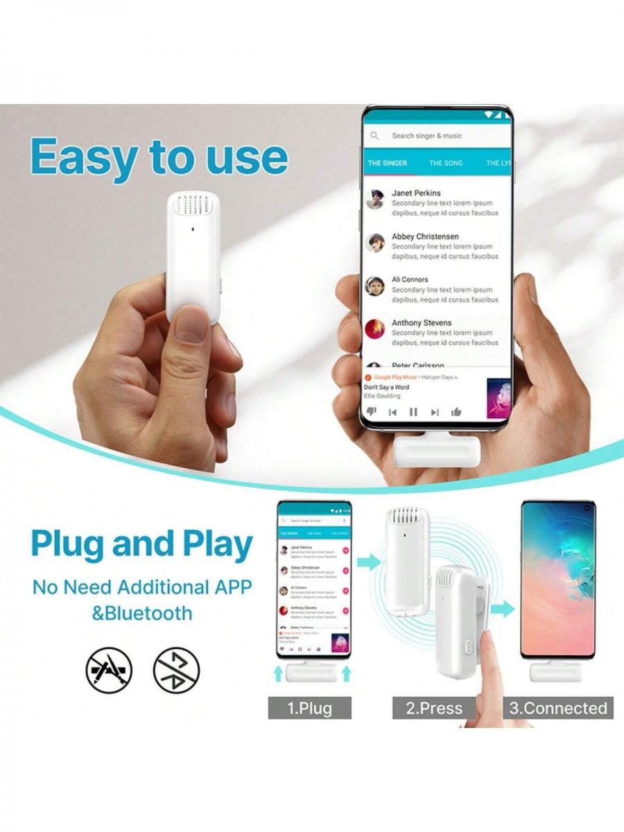 Беспроводной петличный микрофон Ulanzi J12 для потоковой передачи данных на Android