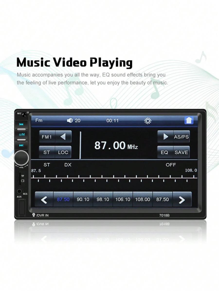 7 Double 2 Din Car Radio Stereo Touch Screen Player Mirror Link DVR