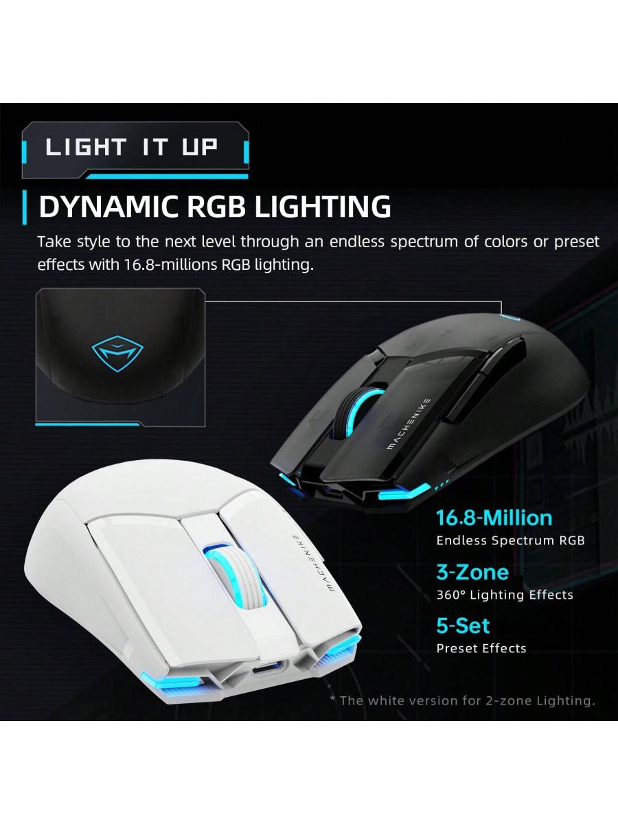 Machenike M7 PRO Wireless Gaming Mouse 26000DPI RGB Rechargeable
