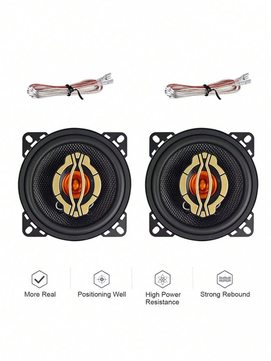 Bemines KL 40B Black Aluminum 4 Inch 600W Car Coaxial Speakers Set