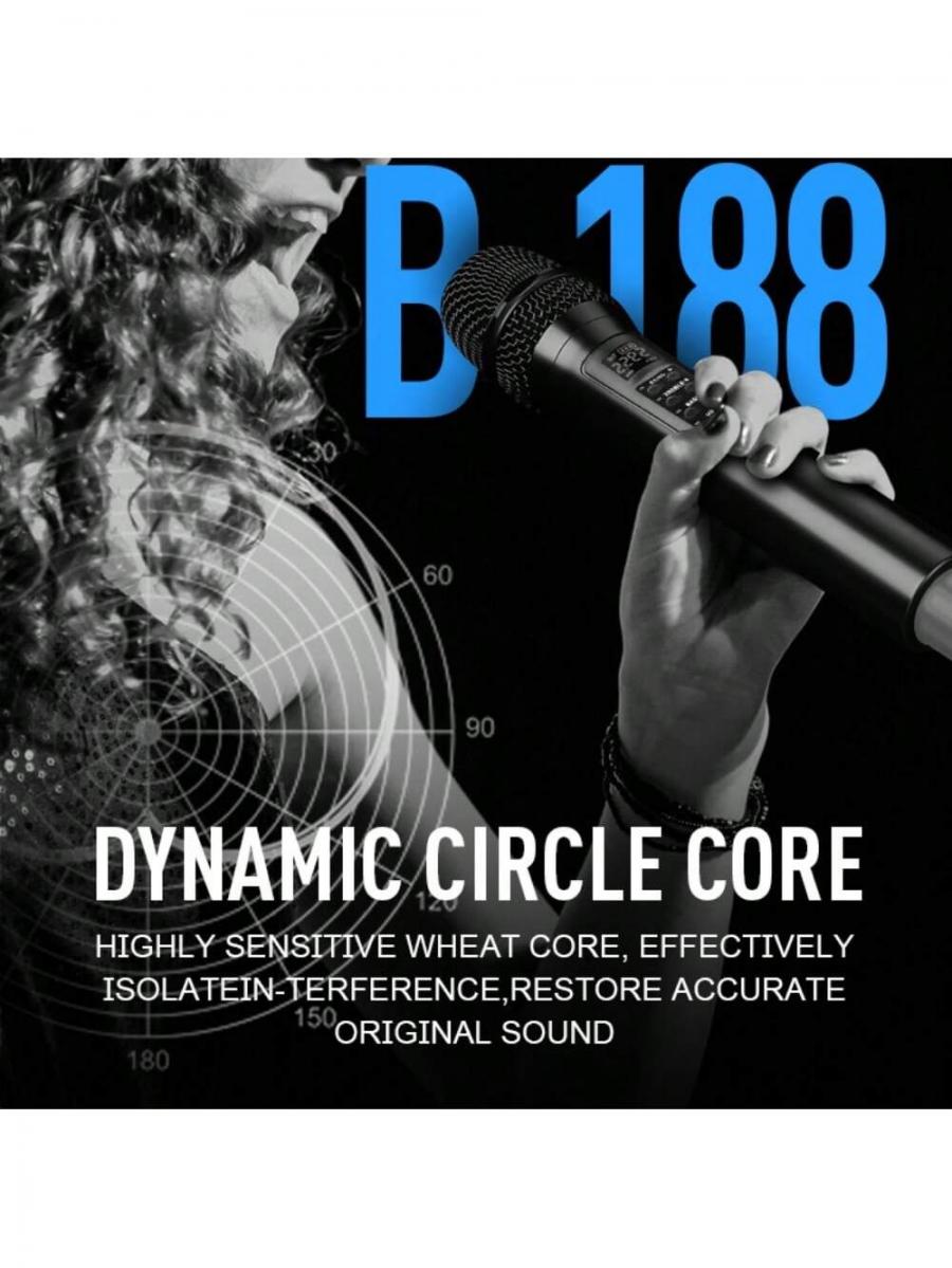 Lmbgm B188 Universal Wireless Microphone Bluetooth Reverb System