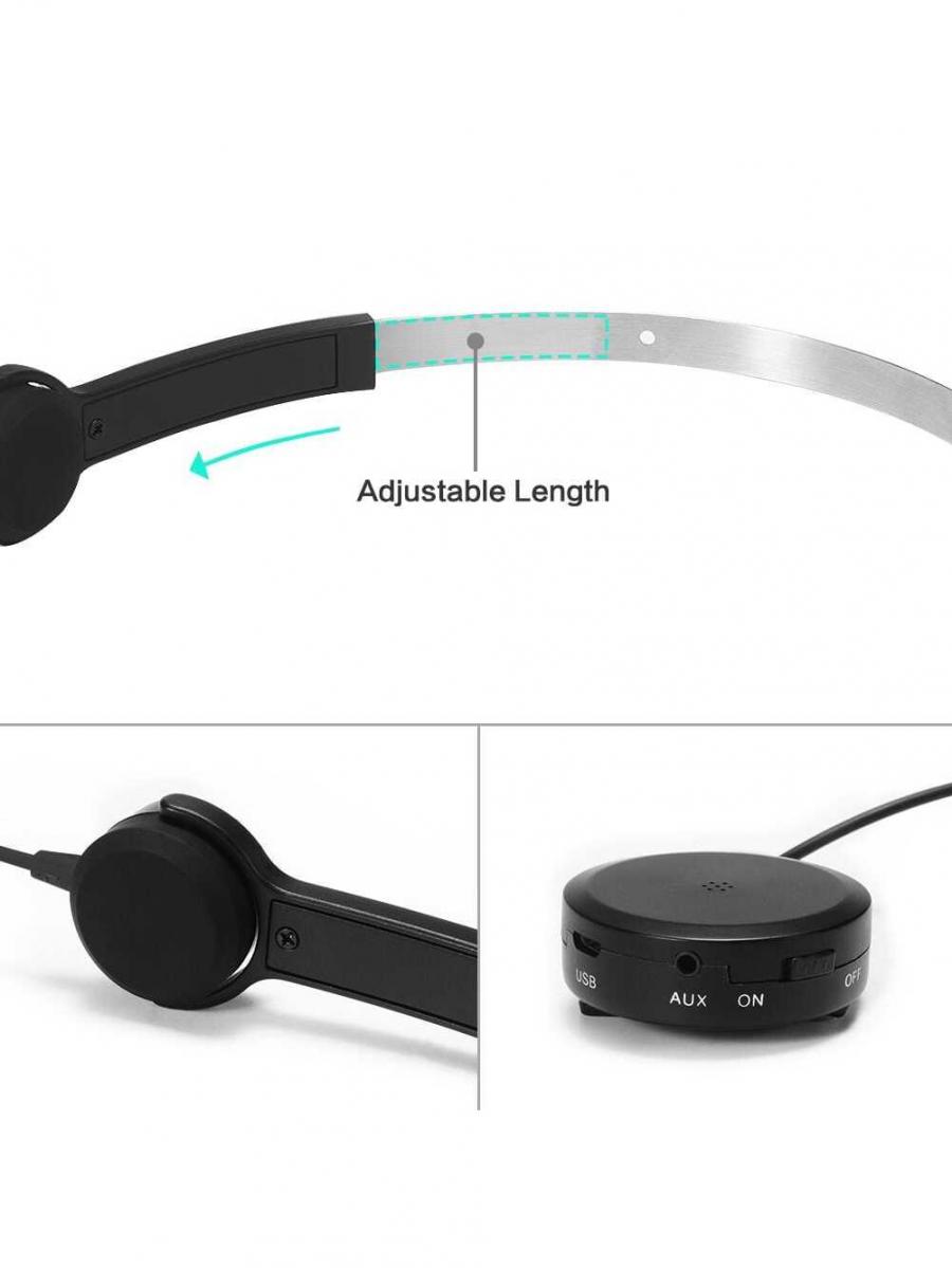 Bone Conduction Hearing Aid Headset for Seniors with Hearing Issues