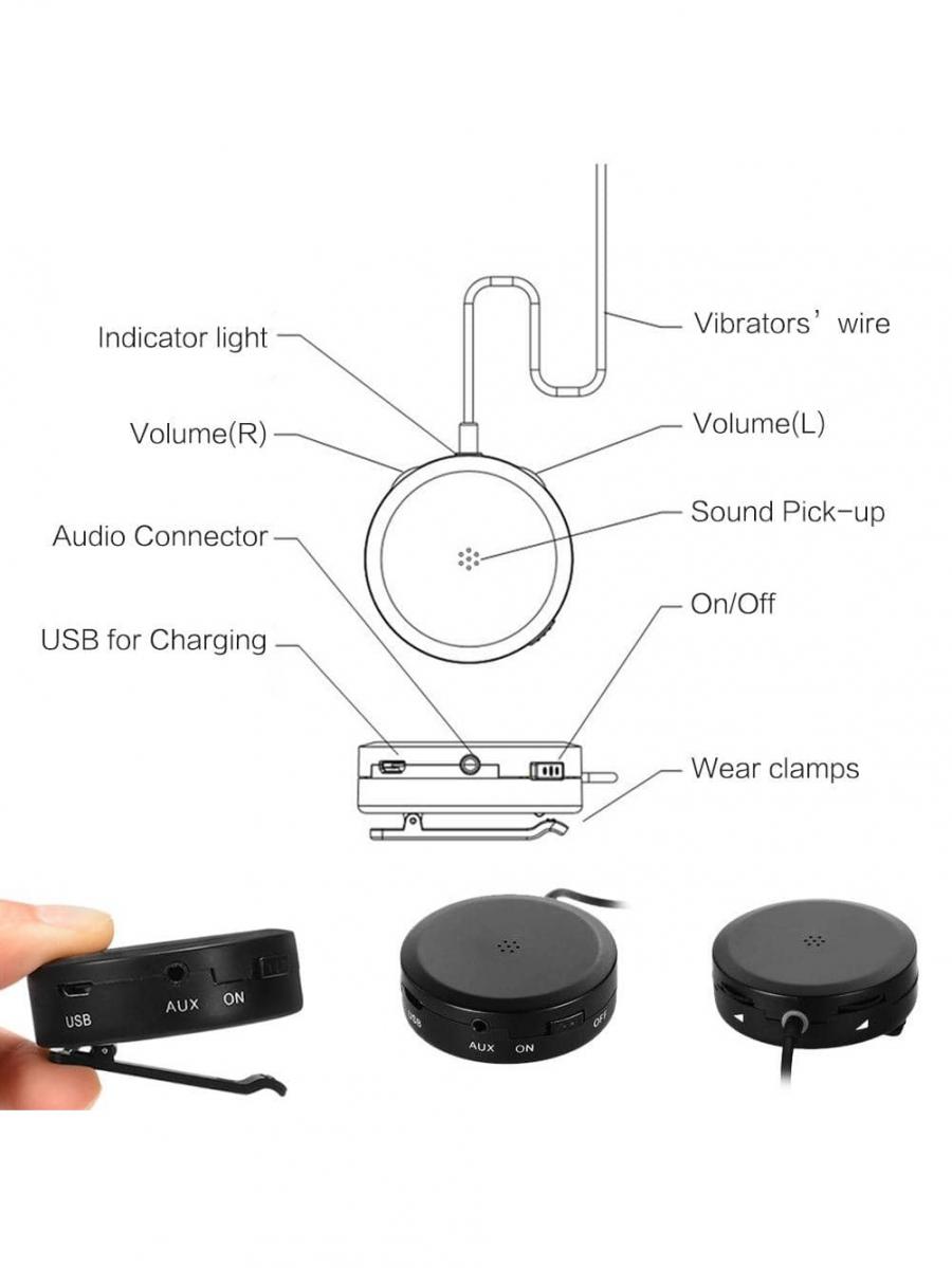 Bone Conduction Hearing Aid Headset for Seniors with Hearing Issues