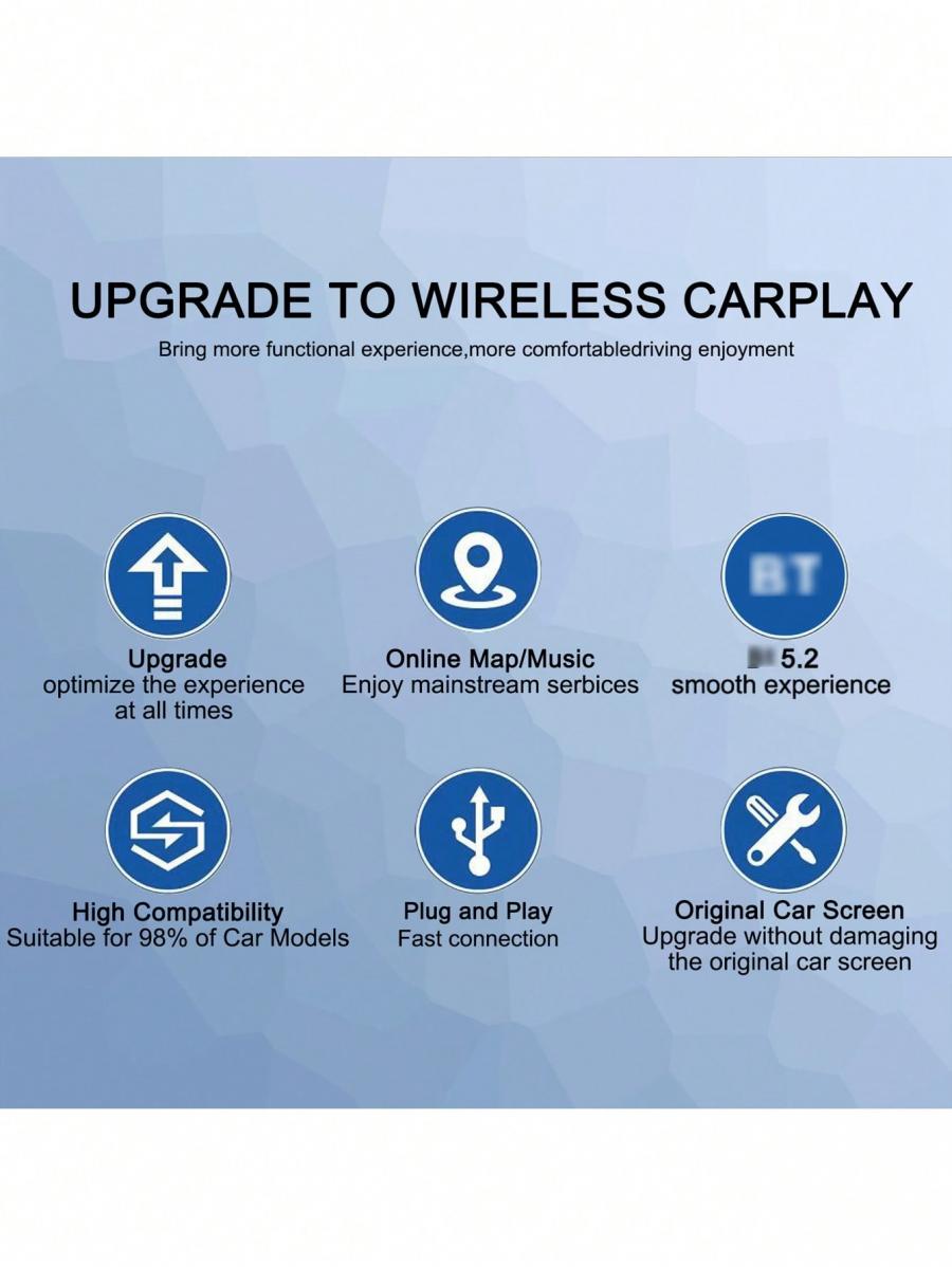 Wireless Car Play AI Box Adapter Plug Play External Module
