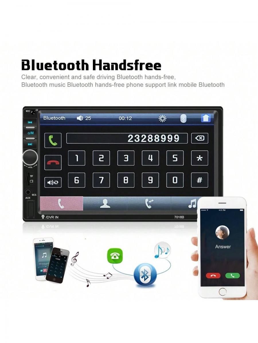 7 Double 2 Din Touch Screen Car Stereo Radio with Mirror Link System