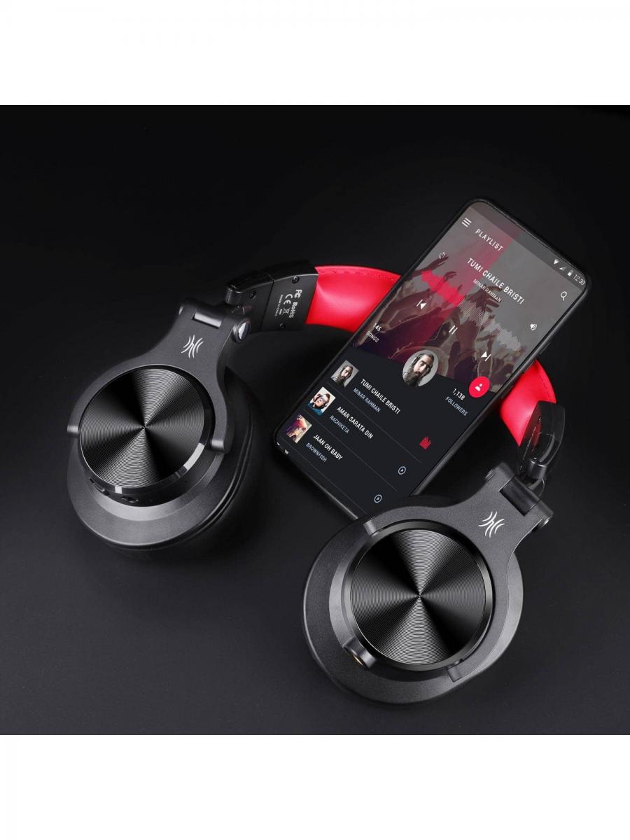 OneOdio A70 Bluetooth Over Ear Headphones with Mic Red